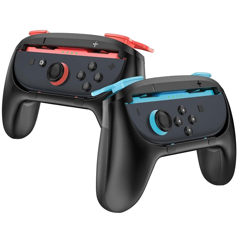 Procase 2 Pack Joy-Con Grips for Nintendo Switch 2 2025 Released, Wear-Resistant Comfort Controller Hand Grip Handles Holder for Joycon -Blueorange - Image 1